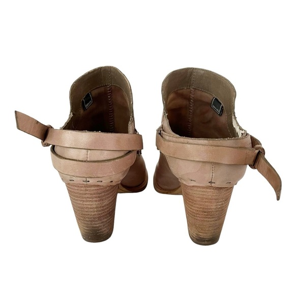 Dolce Vita Ankle Booties Women's Size 8 Leather Sling Back 3.5 in. Heel Slip On - Picture 7 of 11